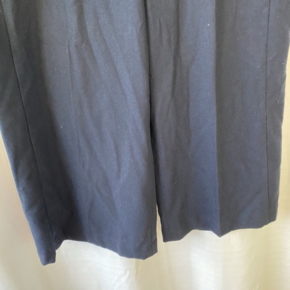 Ann Taylor Dress Pants Womens 14 Blue Wool Blend Wide Leg Trouser - Picture 4 of 14